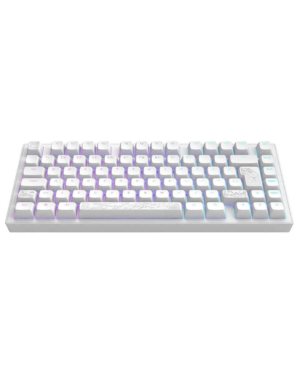 Tastatura Dark Project ALU Terra Nova White - Wireless Gaming Keyboard (ANSI) 