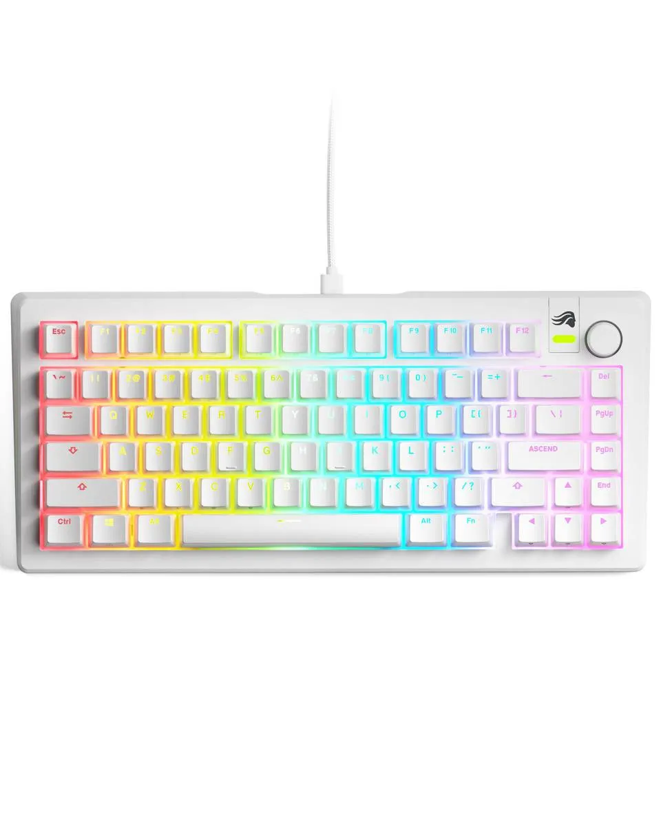 Tastatura Glorious GMMK 3 75% Pre-Built ANSI - Modularna White 