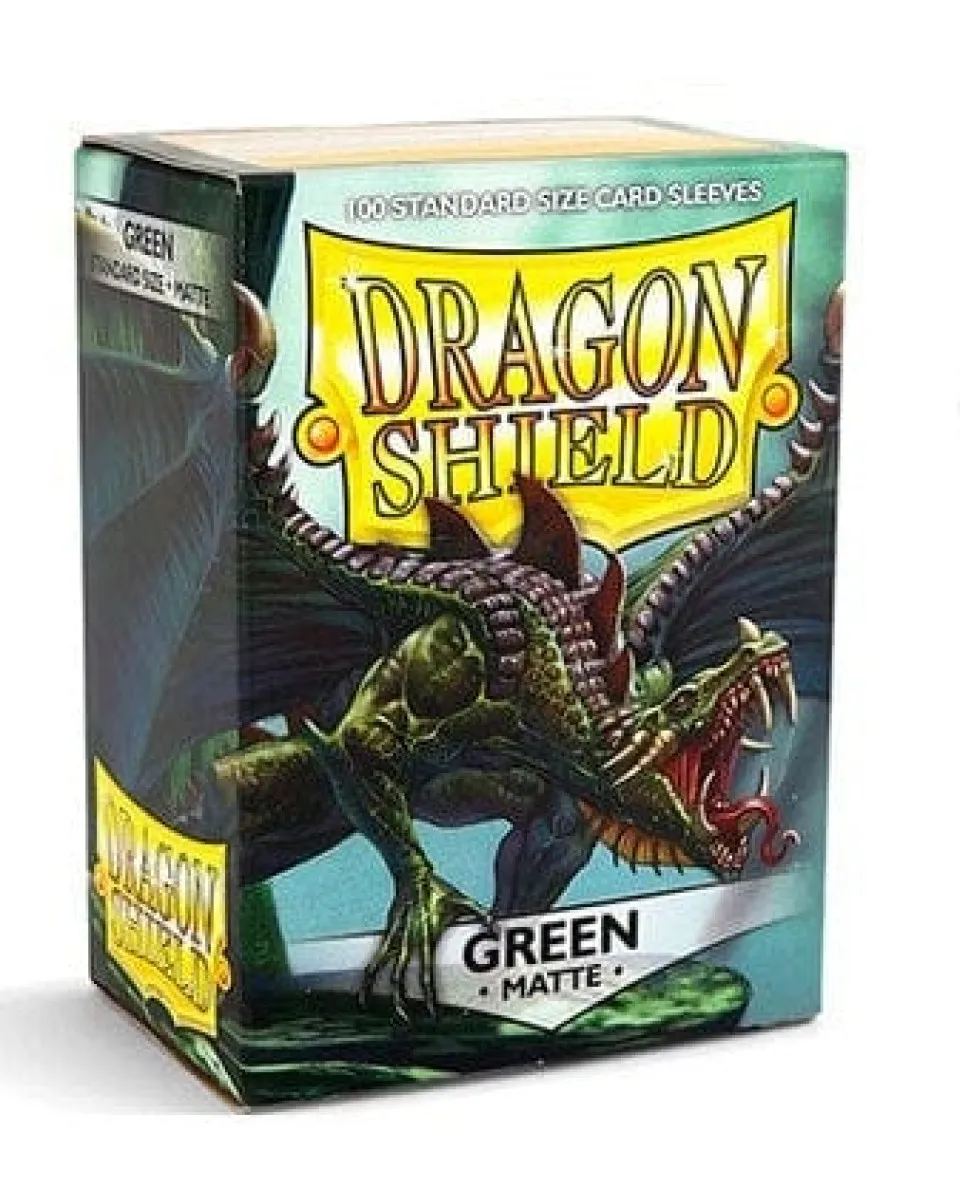 Dragon Shield 100 Standard Sleeves - Green Matte 