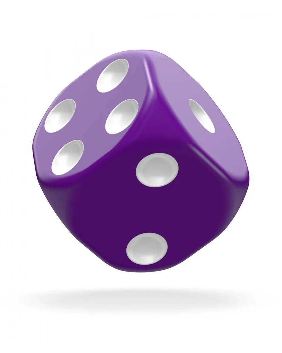 Kockice Oakie Doakie Dice D6 16 mm Solid - Purple (12) 