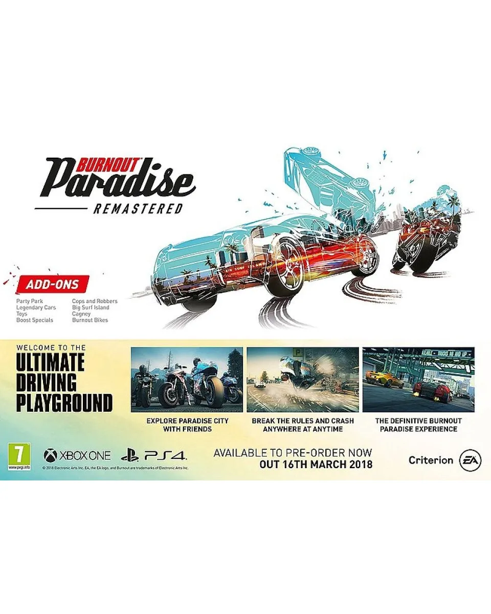 XBOX ONE Burnout Paradise Remastered 